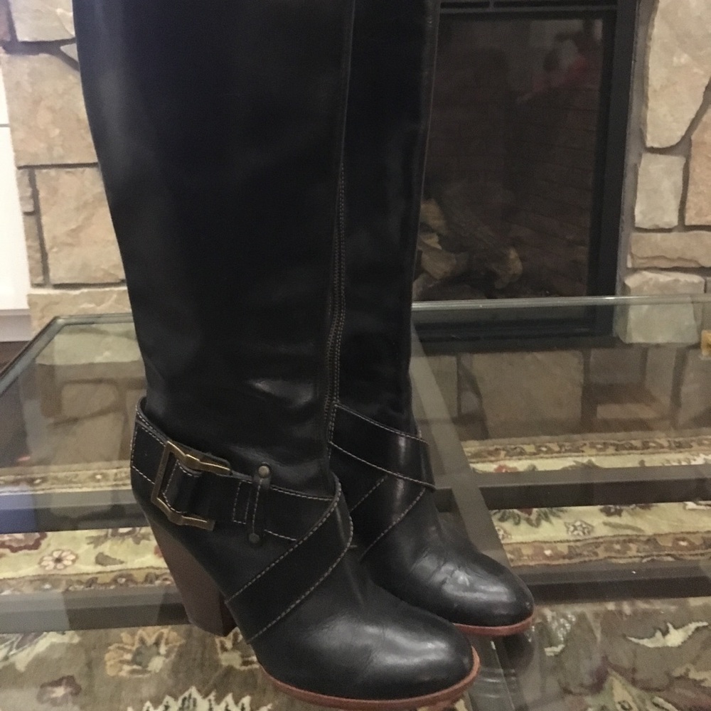 Frye Andrea Belted Tall Boots